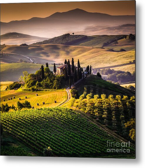 Country Metal Print featuring the photograph Tuscany Italy - Landscape by Ronnybas Frimages