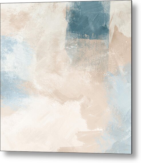 Abstract Metal Print featuring the painting Twilight Blue 2- Art by Linda Woods by Linda Woods