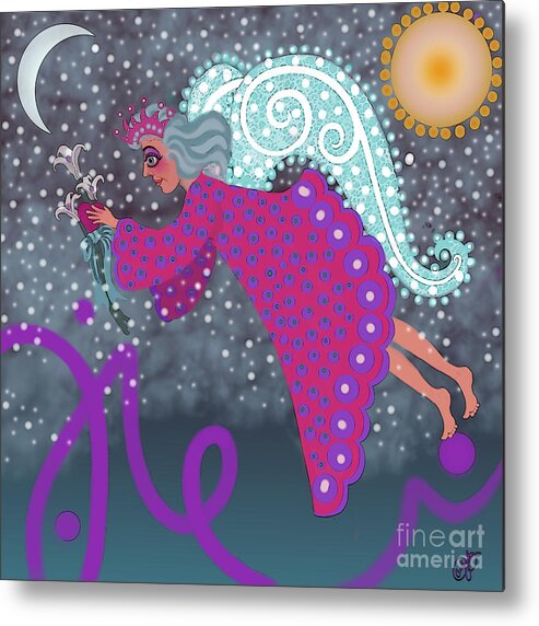 Ugly Metal Print featuring the digital art Ugly Angel by Carol Jacobs