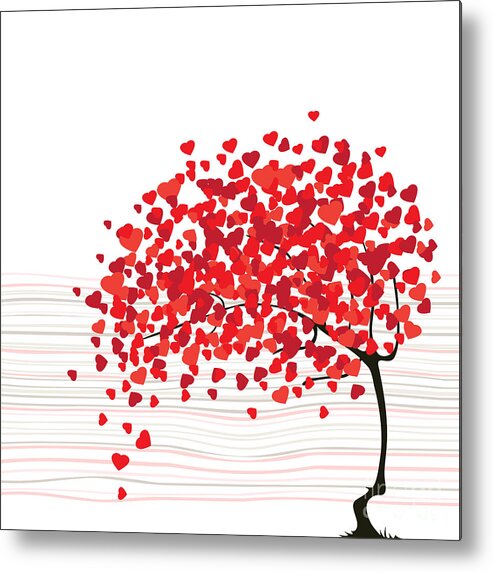 Magic Metal Print featuring the digital art Valentines Day Abstract With Dandelion by Lupulluss