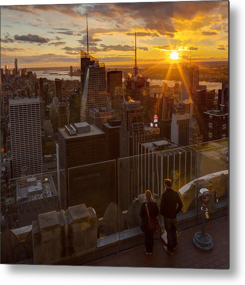Estock Metal Print featuring the digital art View From Top Of The Rock, Nyc by Luciano Gaudenzio