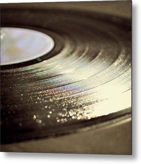 Music Metal Print featuring the photograph Vinyl Record by Photo - Lyn Randle