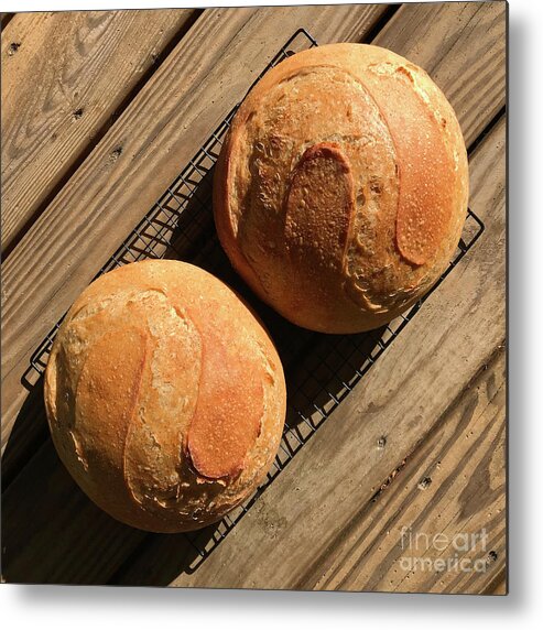 Bread Metal Print featuring the photograph White and Rye Sourdough S's by Amy E Fraser