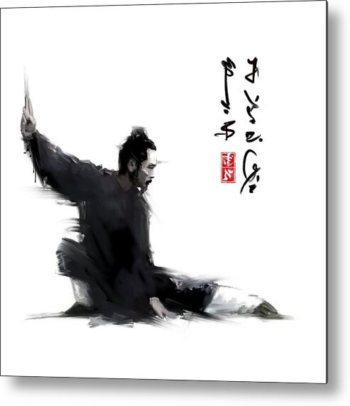 Warrior Metal Print featuring the painting Wudang Priest by Ilyo Tao