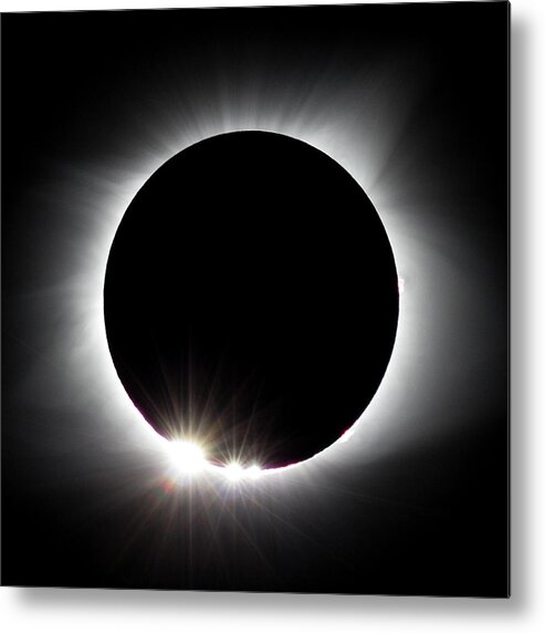 Solar Eclipse Metal Print featuring the photograph Baily's Beads #2 by David Beechum