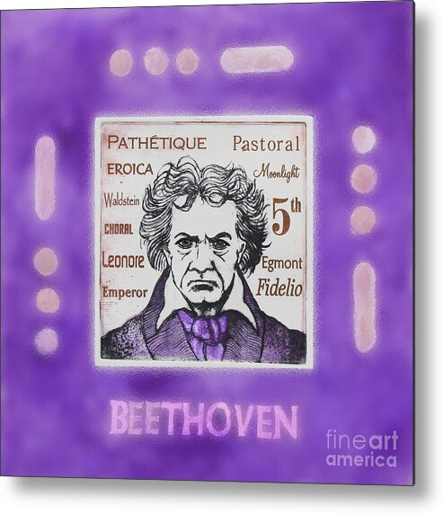 Beethoven Metal Print featuring the mixed media Beethoven #1 by Paul Helm