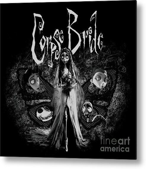 Corpse Bride Metal Print featuring the digital art Corpse Bride #1 by Tiffany Gaskins