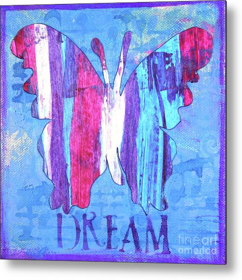 Butterfly Metal Print featuring the painting Dream Butterfly #1 by Lisa Crisman