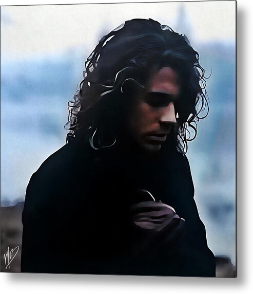 Michael Hutchence Metal Print featuring the painting Michael Hutchence #1 by Mark Baranowski