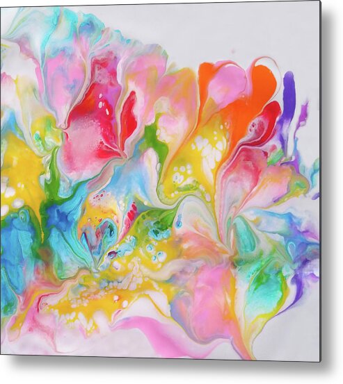 Rainbow Colors Metal Print featuring the painting New Hope #1 by Deborah Erlandson