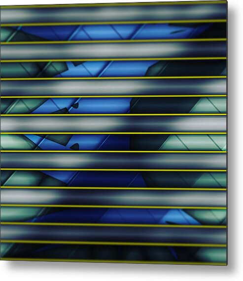 Abstract Metal Print featuring the digital art Pattern 19 #1 by Marko Sabotin