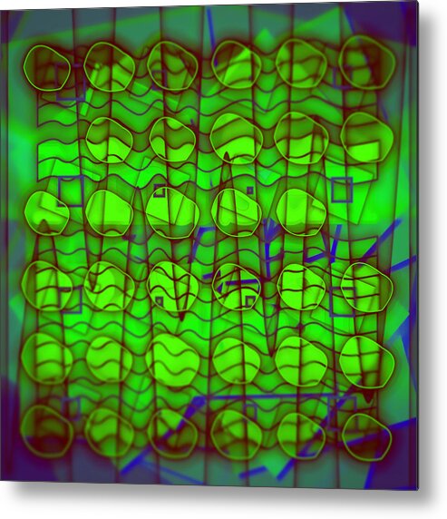 Abstract Metal Print featuring the digital art Pattern 25 by Marko Sabotin