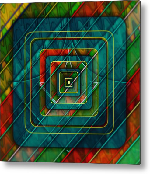 Abstract Metal Print featuring the digital art Pattern 26 by Marko Sabotin