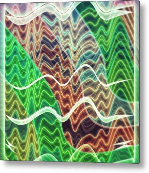 Abstract Metal Print featuring the digital art Pattern 27 by Marko Sabotin