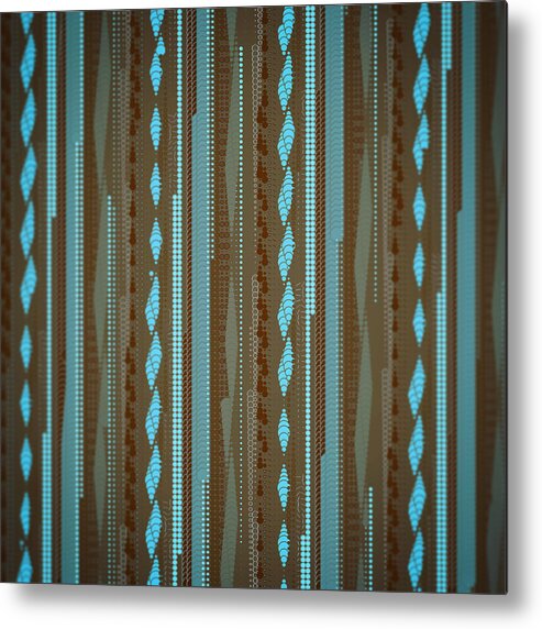 Abstract Metal Print featuring the digital art Pattern 38 by Marko Sabotin