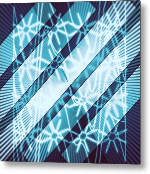 Abstract Metal Print featuring the digital art Pattern 46 by Marko Sabotin