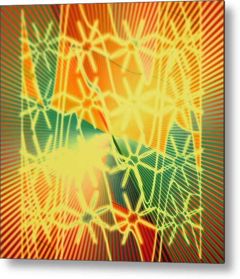Abstract Metal Print featuring the digital art Pattern 50 by Marko Sabotin