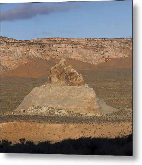 Shadow Metal Print featuring the photograph Rock formations in a desert by Fotosearch