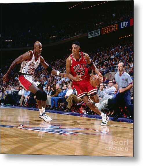 Chicago Bulls Metal Print featuring the photograph Scottie Pippen #1 by Bill Baptist