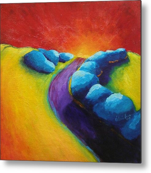 Colorful Art Metal Print featuring the painting The Path #1 by Valerie Greene