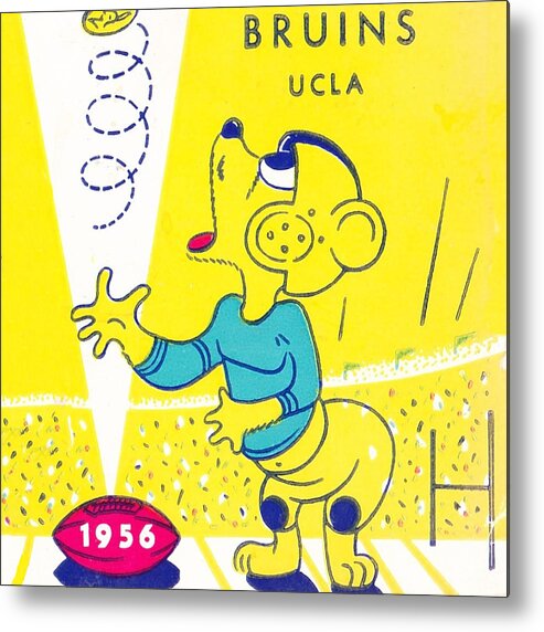 Ucla Metal Print featuring the mixed media 1956 Coin Toss by Row One Brand