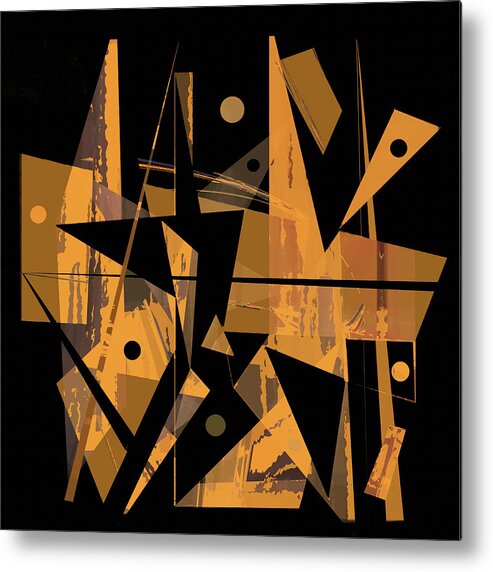Modern Metal Print featuring the digital art Colourful shapes #2 by Andrew Penman