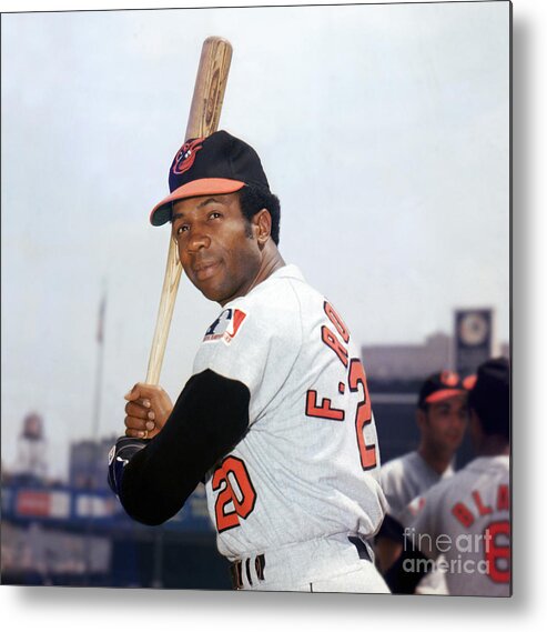 American League Baseball Metal Print featuring the photograph Frank Robinson by Louis Requena