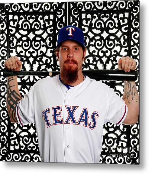 People Metal Print featuring the photograph Josh Hamilton #2 by Jamie Squire