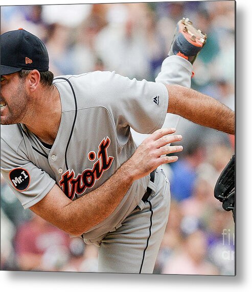 People Metal Print featuring the photograph Justin Verlander by Dustin Bradford