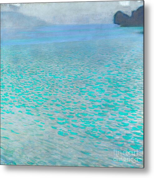 On Lake Attersee Metal Print featuring the painting On Lake Attersee #2 by Gustav Klimt