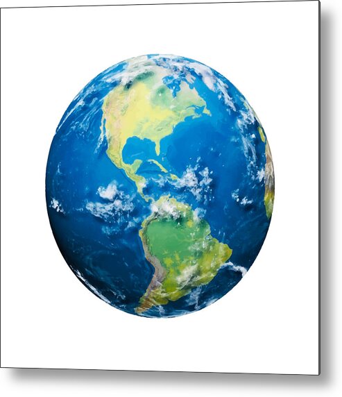 Internet Metal Print featuring the drawing Planet earth #2 by Calvindexter