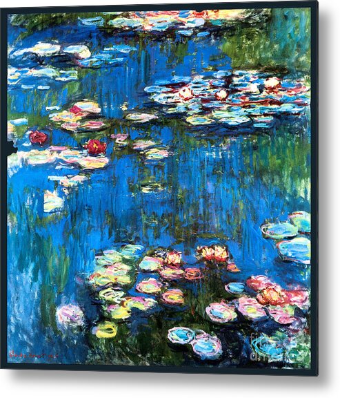 Claude Monet Metal Print featuring the painting Waterlilies 1914 #2 by Claude Monet