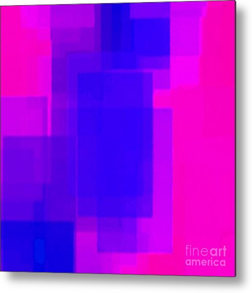 2020 Metal Print featuring the digital art 2020 Pink and Blue Family Union Color of the Year by Delynn Addams