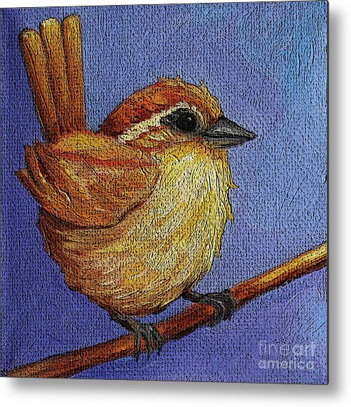 Wren Metal Print featuring the painting 31 Wren by Victoria Page