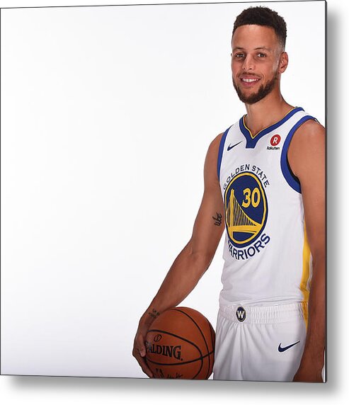 Media Day Metal Print featuring the photograph Stephen Curry by Noah Graham