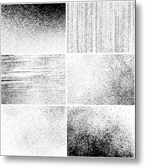 Rectangle Metal Print featuring the drawing Grunge texture backgrounds #4 by Ulimi