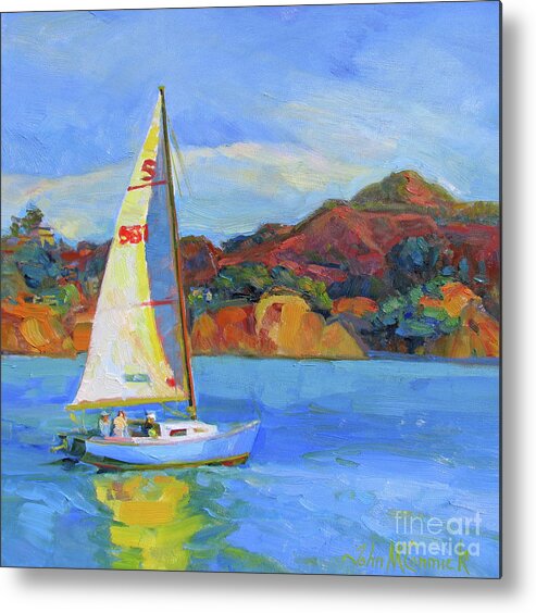 Sail Boat Metal Print featuring the painting 581 by John McCormick