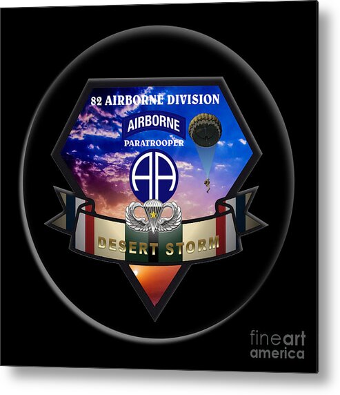 82 Metal Print featuring the digital art 82nd Airborne by Bill Richards