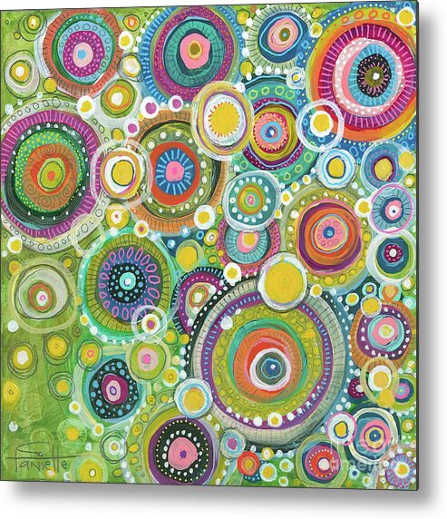 Circles Painting Metal Print featuring the painting A Beautiful Mess by Tanielle Childers