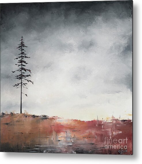 Marsh Metal Print featuring the painting A MIsty Afternoon by Carolyn Doe