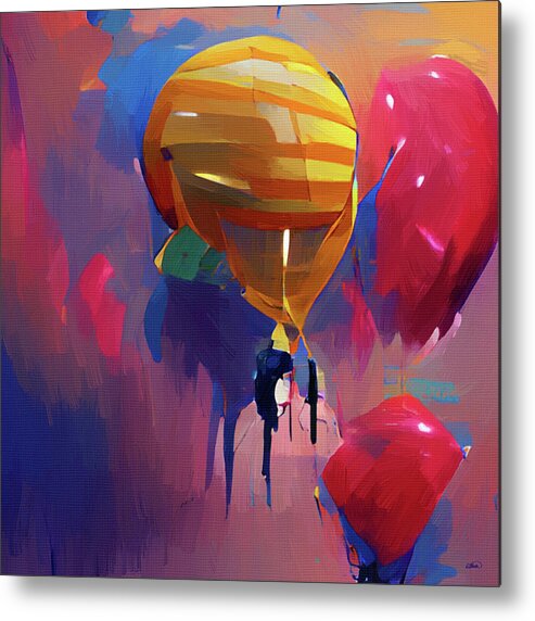 Abstract Metal Print featuring the painting Abstract - DWP1980038 by Dean Wittle