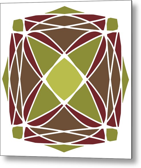 Abstract Prairie Flower Metal Print featuring the digital art Abstract Forest Flower - Symmetrical design by Patricia Awapara