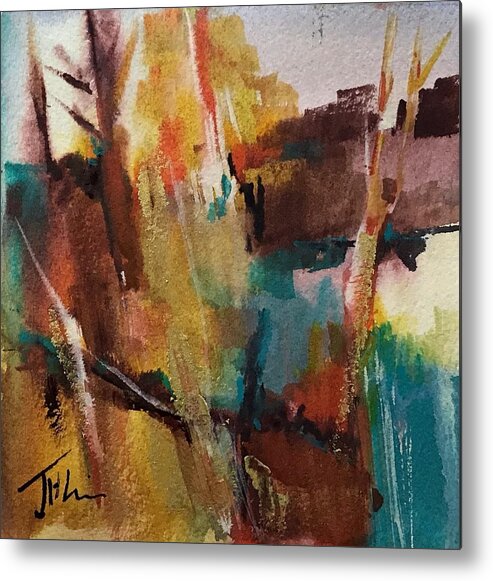 Abstract Metal Print featuring the painting Abstract I by Judith Levins