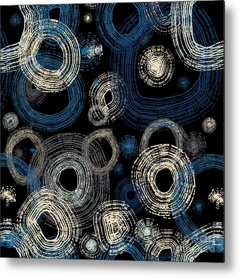 Abstract Ocean Colors Metal Print featuring the digital art Abstract Shapes in Nature - Twinkle Sky by Patricia Awapara