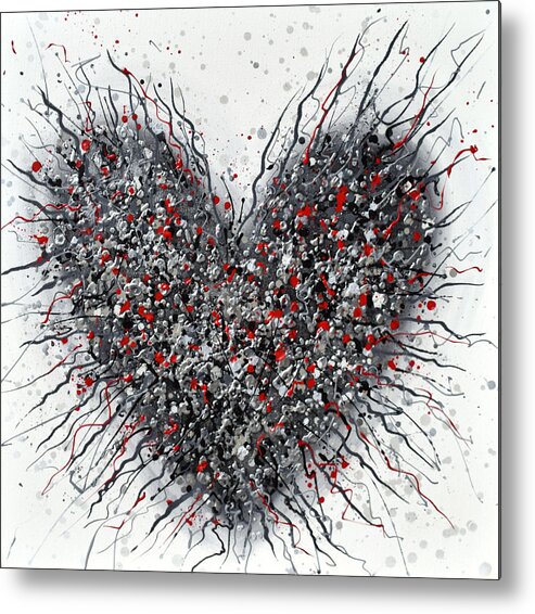 Heart Metal Print featuring the painting Alive by Amanda Dagg