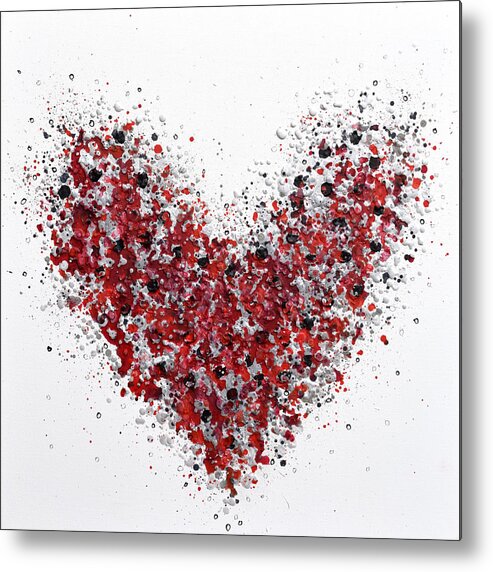 Heart Metal Print featuring the painting Alizarin Crimson Heart by Amanda Dagg