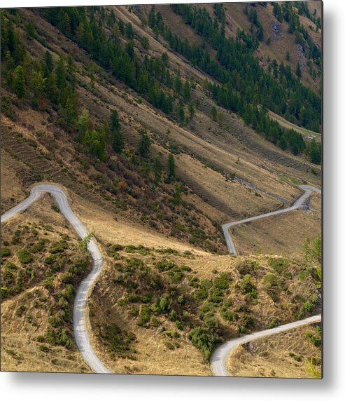 Tranquility Metal Print featuring the photograph Alpine road by Luigi Masella