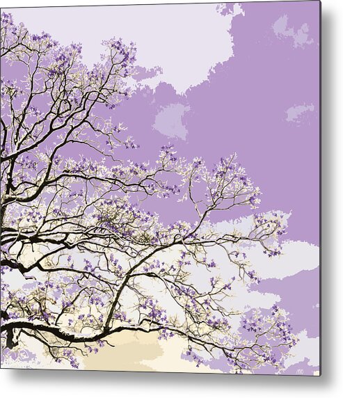 Abstract Nature Metal Print featuring the digital art Amethyst by Moira Risen