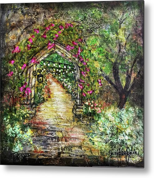Ancient Path Metal Print featuring the mixed media Ancient Path by Janis Lee Colon