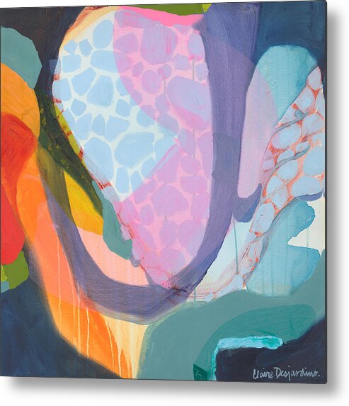 Abstract Metal Print featuring the painting Andamos by Claire Desjardins